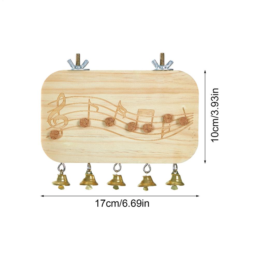 Bird Perches for Cage Wood Parrot Perch Swing Stand Chew Toys Pet Supplies with Bells for Cockatiel Lovebird Small Animals