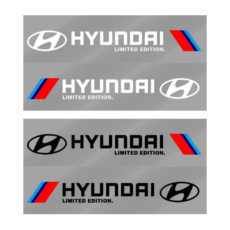 2pcs Car 3D Stickers Auto Side Body Sports Sticker Decals Car Accessories For Hyundais H-1 I40 I30 I20 I10 IX35 IX25 Tucson Getz Terracan Accent