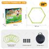 Hexagon Agility Rings Toy Set for Kids Outdoor Fitness Training Equipment Soccer Footwork Trainer 6-Pack