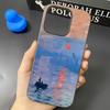 Phone Case For Iphone 14 15 Plus 16 17 Air 13 12 11 Pro Max Protective Solid Impact Resistant Funda Sunset Oil Painting Cover