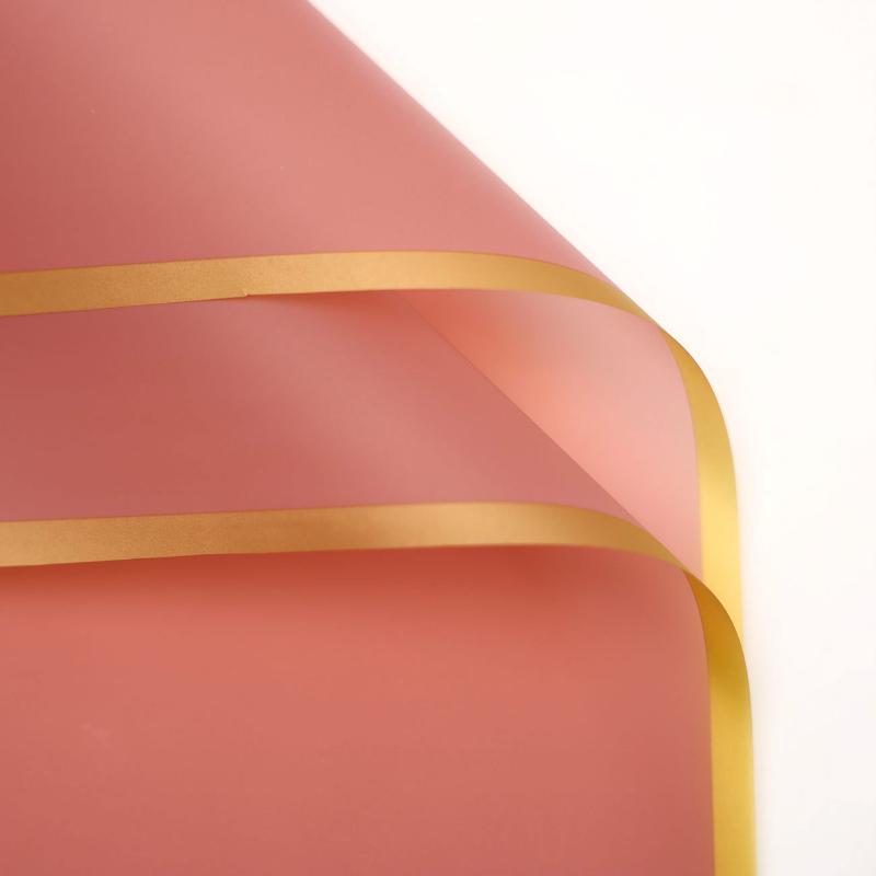 20 Sheets Gilt Edge Wrapping Paper Flowers Gift Wrapping Material Korean Style Birthday Wedding Florist DIY Wrapping Paper