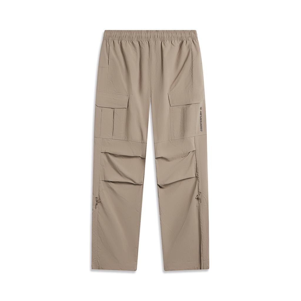 Li Ning CF Series Playful Solid Color Mid Waist Comfortable Sports Casual Pants Men Pants Stone-Lotus-Brown AYKU627-2