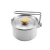 1L Campingtopf Kochgeschirr 304 Edelstahl Outdoor Campingkessel Rucksackreisen Picknick Kochen Bento-Box mit klappbarem Griff