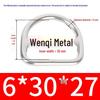 304 Stainless Steel Semi-circular D-Ring Bag Strap & Hat DIY Seamless Triangle Buckle.
