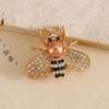 Zirconia Diamond Pearl Butterfly Bee Brooch - Cute Alloy Pin for Women’s Clothing Accessories