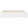 Bed Frame with Drawers White 140x200 cm Particleboard