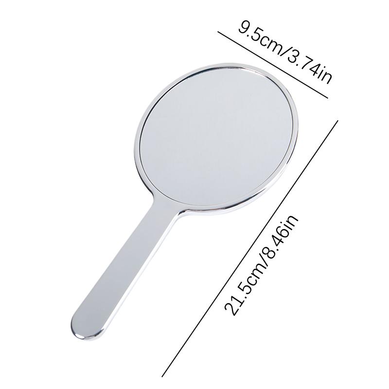Liquid Oval Shape Mirror Mini Hand-Held Desktop Cosmetic Makeup Mirror Travel Metallic Portable Beauty Mirror For Handbag