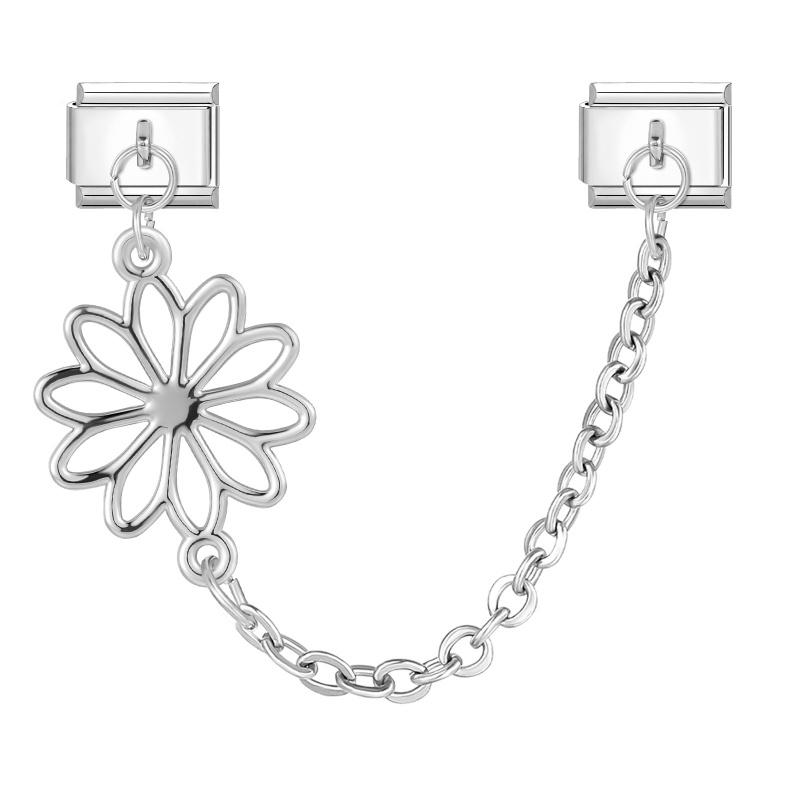 Vintage Butterfly Flowers Star Moon Chain Tassel Italian Charm Link Fit 9mm Stainless Steel Bracelet Women Men DIY Making Gift
