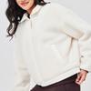 Skechers Outdoor Series Casual Warm Solid Color Stand Collar Spliced Cotton Jacket Women Jacket Eggshell L424W010-00V7