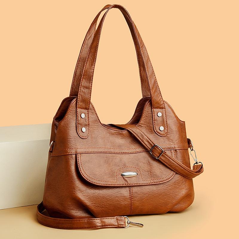 Faux Fur Handbags Large Capacity Soft Leather Handbags for Ladies