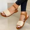 Fashion 2025 new summer Outdoor Beach Simple Comfortable Peep Toe women shoes Solid Color shoes Women's Fashion Ankle Wrap sandals