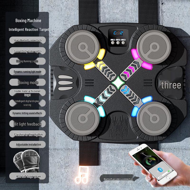 Bluetooth Music Boxing Wall Target for Kids - Interactive Fitness and Training Toy