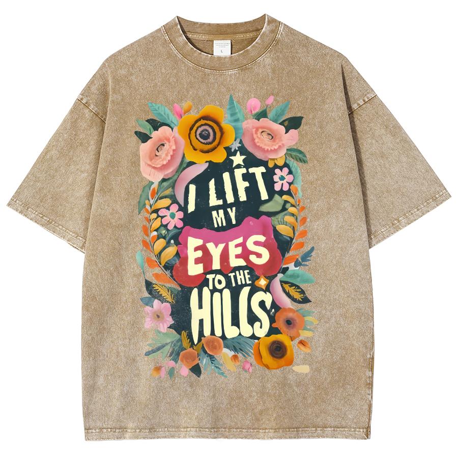 Cartoon Beautiful Flower Print Ladies T-Shirt Loose Oversized Wash Short Sleeve Vintage Fashion Design Top Summer