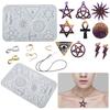 Pentagram for Sun Flower Earring Silicone Mold Suitable for Epoxy Resin Crafts Ornament Pendant Keychain Jewelry Making
