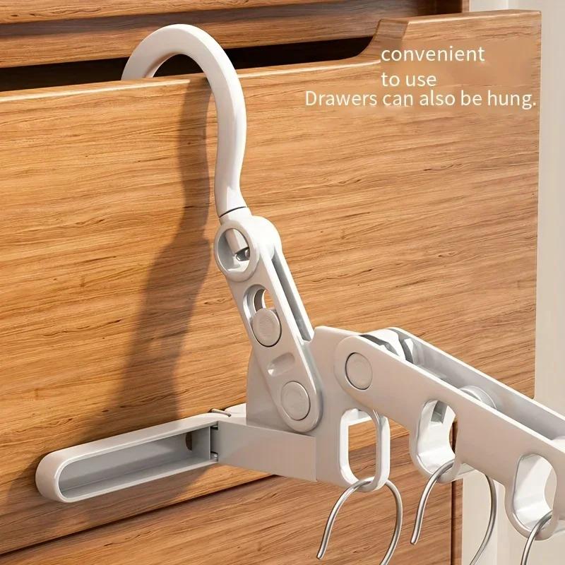 Travel Folding Hanger,Multi-Functional Travel Clothes Hanger,Laundry Room Hanging Rack,for Travel, Hotel Stays, Business Trips