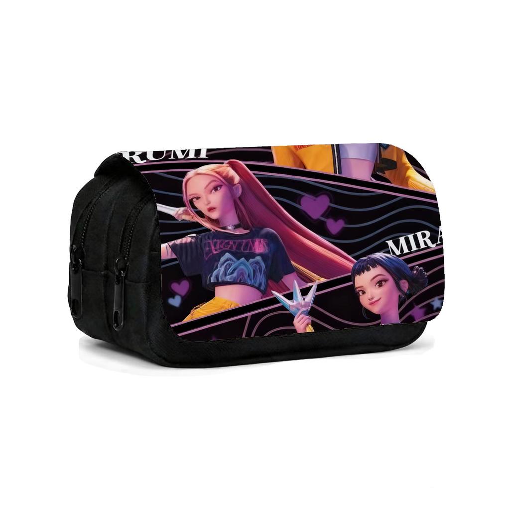K-Pop Witch Hunters Children'S Double Flip Pencil Case Student Large Capacity Pencil Case Double Pencil Case