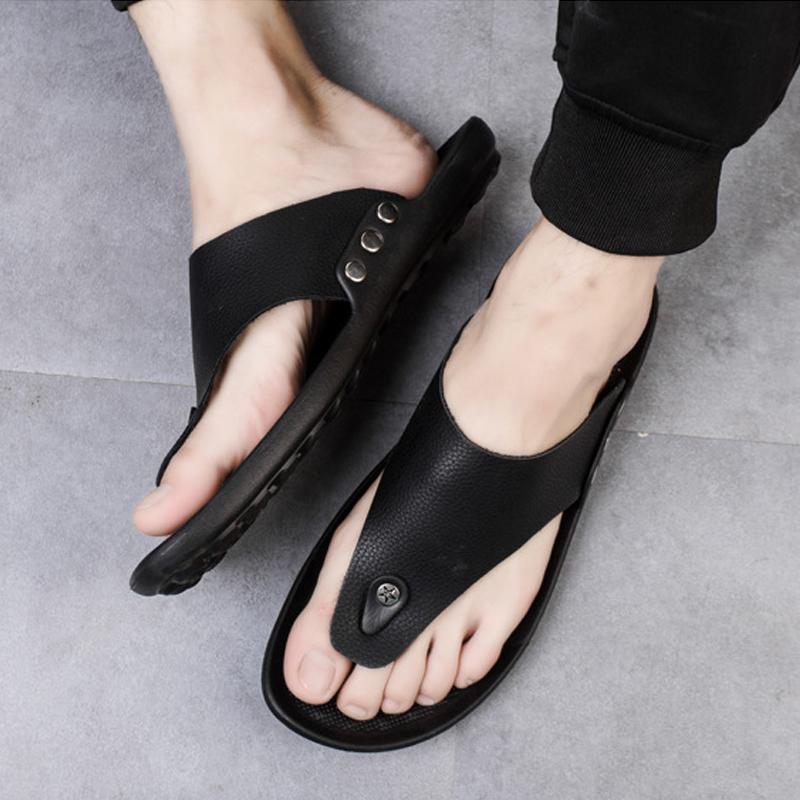 Fashion Men Sandal Summer Leisure Beach Holiday Sandals Man Flip Flops 2025 Indoor Outdoor Shoes Male Comfortable Casual Sandals