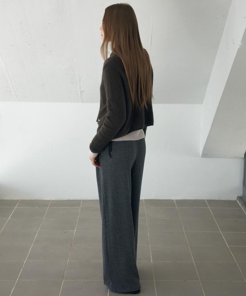 Ahwe Wool Blend Hooded Pullover_Brwon