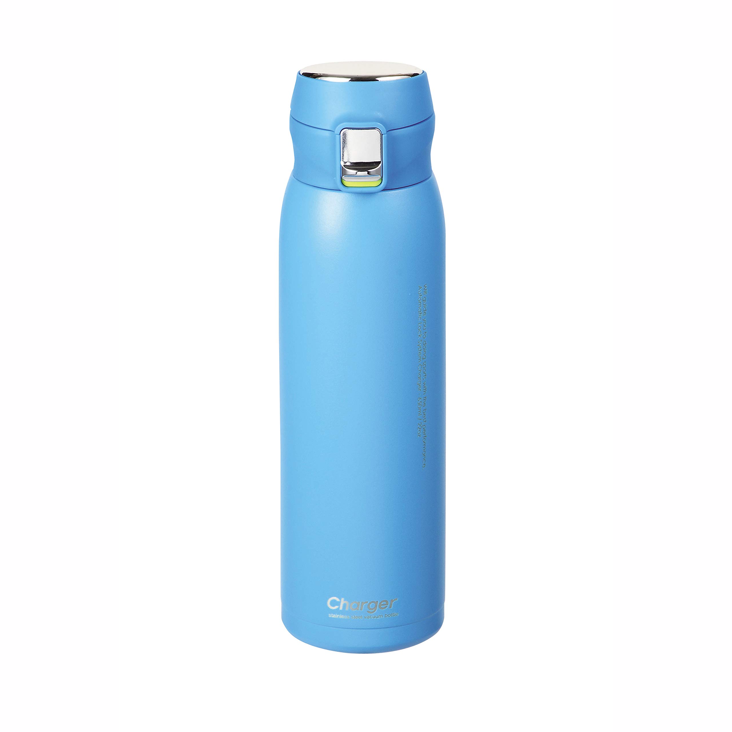 

Pearl Metal Aqua Blue Mug Bottle, 650ml, Lightweight, One-Touch Sports Mug with Charger, HB-4771