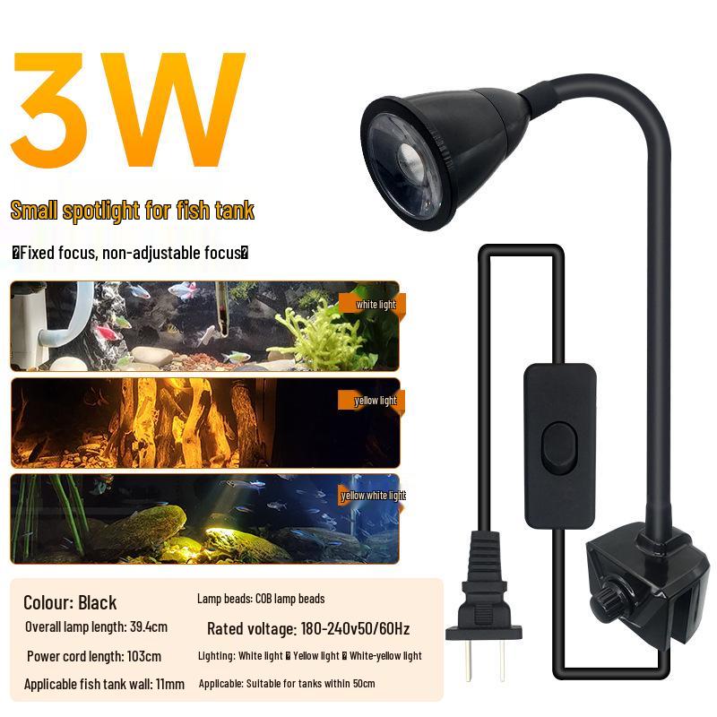 South American Aquatic Plant LED Clip Light - Waterproof, Super Bright, Full Spectrum for Fish Tank Landscaping
