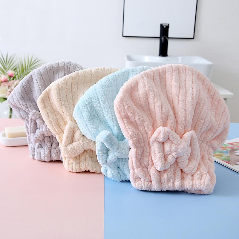 Shell Dry Hair Towel Strong Absorbent Coral Velvet Shower Cap Dry Hair Cap Thickened Soft Head Towel