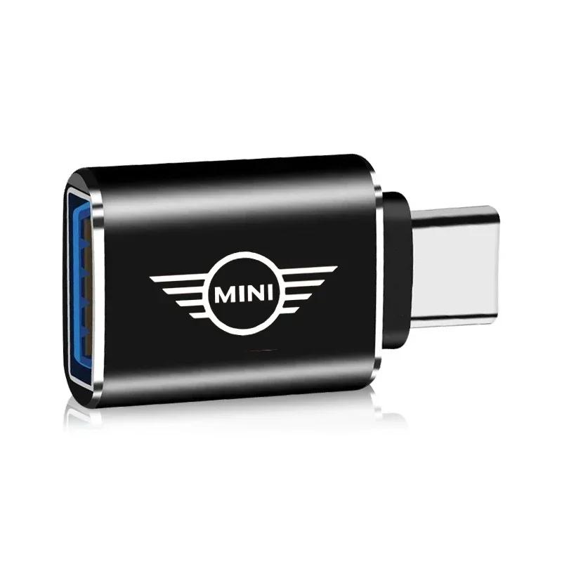 

For Bmw Mini Car Type-C To USB 3.0 Interface Mini Converter Charging Adapter Rline logo For MINI Cooper Fridge One F56 R56 R57 R