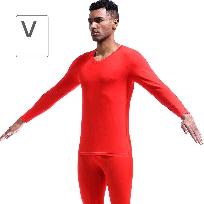 HOT Long Johns Thermal Under Clothes Mens Clothes Red Long
