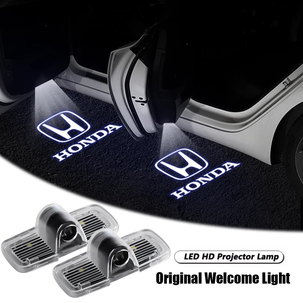 Car Door Welcome Light HD Wireless Projector Lamps Accessories For Honda Civic Hybrid Accord Odyssey Elysion CR-Z UR-V Spirior BW2
