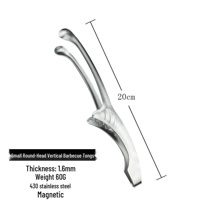 Abdo Stainless Steel Round Head BBQ Tongs Set