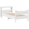 VidaXL Cadre de lit avec tête de lit blanc 90x200cm bois de pin massif, sommier, cadre de lit simple, cadre de lit en bois 3306313