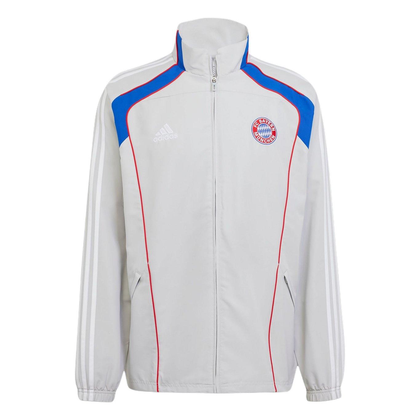 Adidas FC BayernTrack Jacket Men s Silver Gray JF0592 XL
