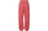Nike Side Letter High Rise Lace Up Casual Fleece Lined Knitted Sweatpants Women's Light Fused Red FB8052-648