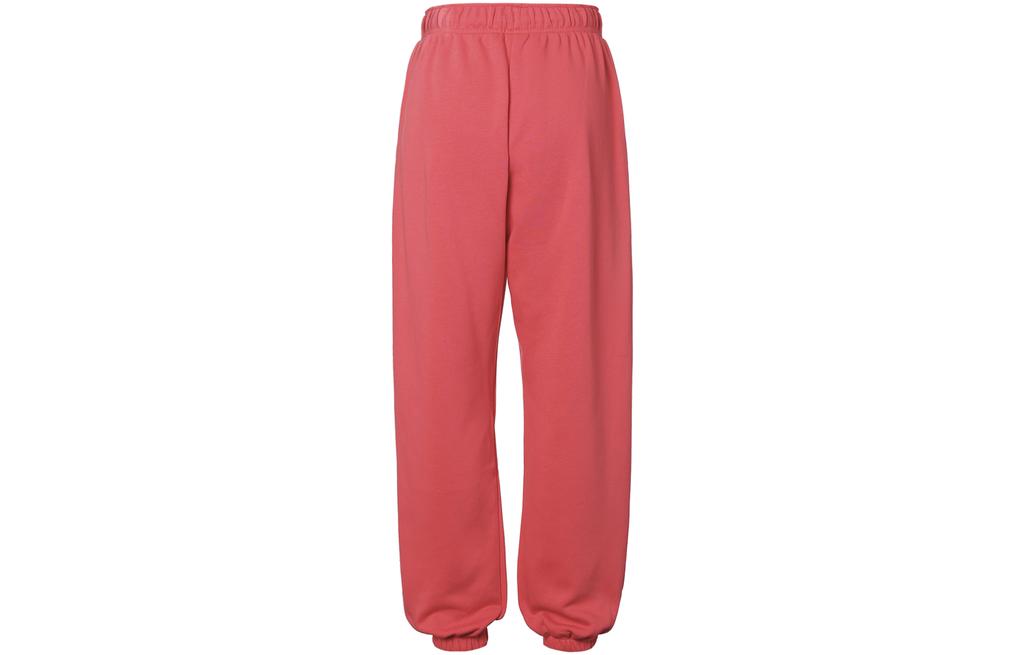 Nike Side Letter High Rise Lace Up Casual Fleece Lined Knitted Sweatpants Women's Light Fused Red FB8052-648