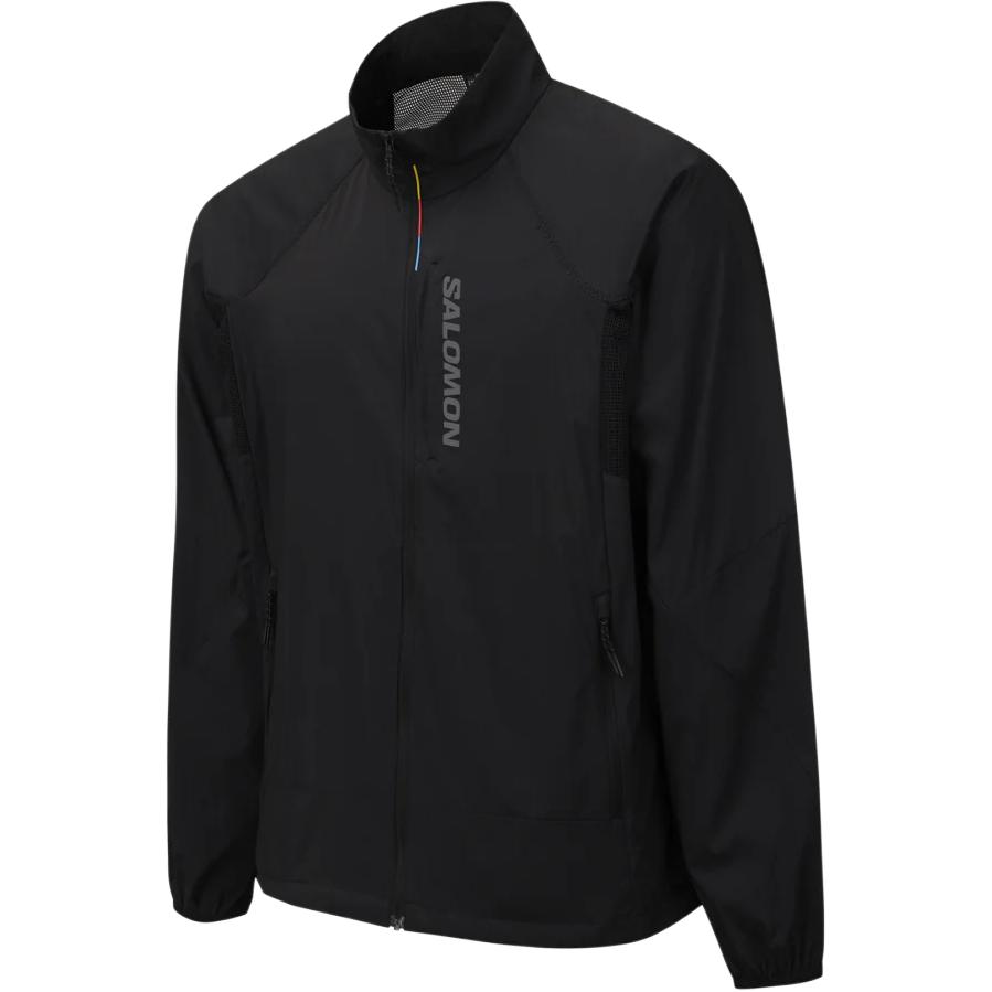 Salomon Aerotect Letter Breathable Stand Collar Zip Long Sleeve Jacket Men jackets LD0037400