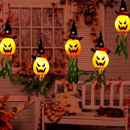 Halloween Light Up Hanging Ghost Decoration Spooky LED Ghost Light for Indoor Front Porch Yard Bedroom Decor