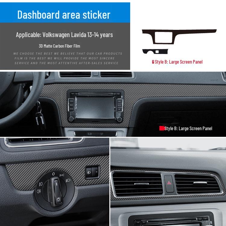 Volkswagen 13-14 Lavida Interior Carbon Fiber Decorative Film Sticker - No-Fade Replacement