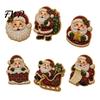 Reindeer Kitchen Decor 6Pcs DIY Faux Pearl Painting Fridge Magnet, Santa Snowman Stocking Tree Magnetic Decorations Gingerbread Snowflake Handmade