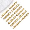 18K Gold-Plated Faceted Starry Tube Beads for DIY Jewelry Making