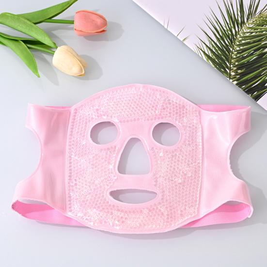 Ice Eye Mask And Face Mask Hot Cold Compress for Puffy Eyes Dry Eyes Migraines Toothaches Redness Relief Double-Sided Gel Beads Reusable Therapy Skin