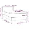 Vidaxl Continental Bed with Mattress, Dark Grey Fabric 90X190 Cm