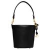 Dakota 15 Unifarbene Logo-Beschläge Schnalle Eimer Tasche Damen Handtaschen Schwarz CJ827-B4BK