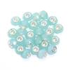20 Stück/Los 14mm Gelee-Farbe Facettierte Harzperlen Großes Loch Abstandshalter Lose Perlen Für Schmuckherstellung DIY Armband Halskette Großhandel