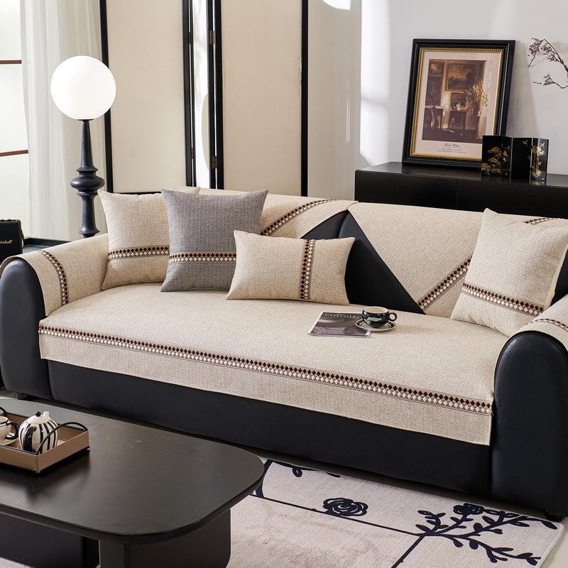 

2025 Новый Минималистичный и Современный Чехол на Диван из Шенилла Универсальный для Четырех Сезонов Противоскользящий Пылезащитный Чехол-Накидка на Диван Тканевый Чехол 70x70cm 1pcs