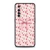 Soft TPU For Realme 11 10 9 Pro Plus GT2 GT3 GT5 C21 C25 C35 C53 C55 C67 Pro 5G Shockproof Phone Case Bow-Knot Pink Bow Pattern
