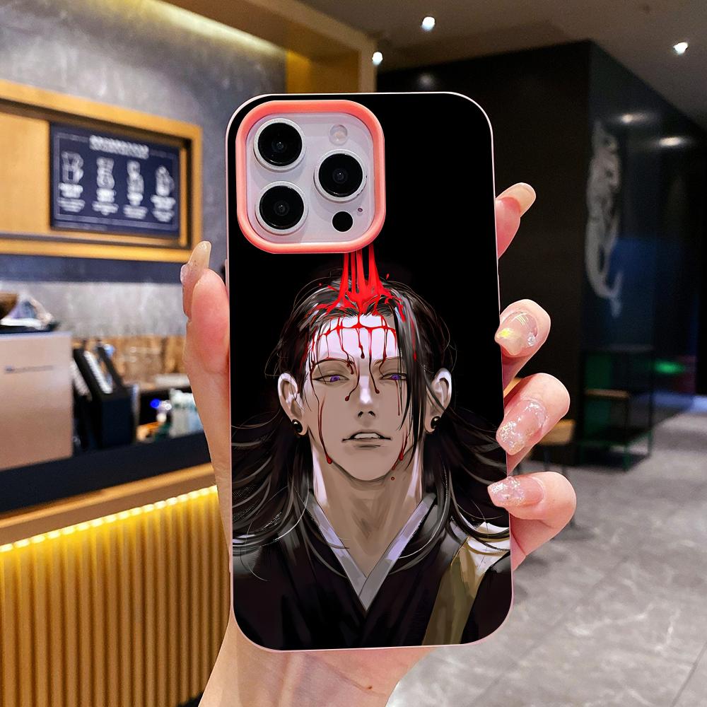 

Jujutsu Kaisen Geto Suguru Jelly Double layer Pink Mobile Phone Case for iPhone 17 16 15 14 13 12 11 Air Pro Max Plus Protective iPhone Air