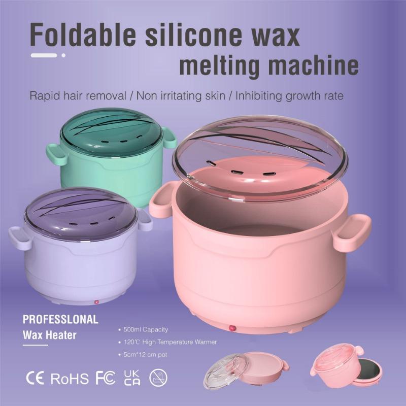 1PACK New Foldable Silicone Small Wax Pot Beauty Wax Therapy Machine Wax Melting Silicone Bowl Easy To Clean Non-stick Pan Liner