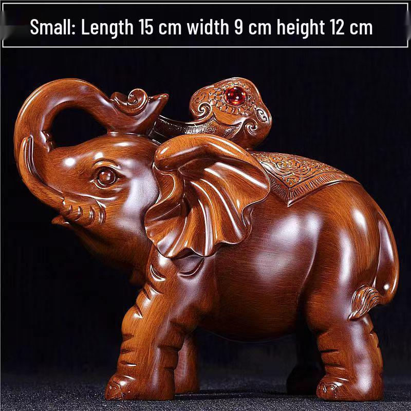 

Деревянные фигурки слонов: Пара сандалового дерева махагони высокого класса для дома и офиса