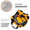 Black and Yellow Leopard Series Print Pattern Lunch Bag Portable Thermal Cooler Insulated Bento Box for Kids Food Tote Bags