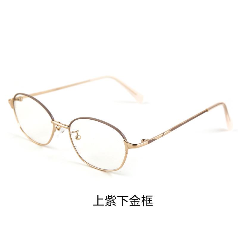 Fashion metal oval anti-blue reading glasses femininity watch mobile phone anti-fatigue high definition reading glasses men