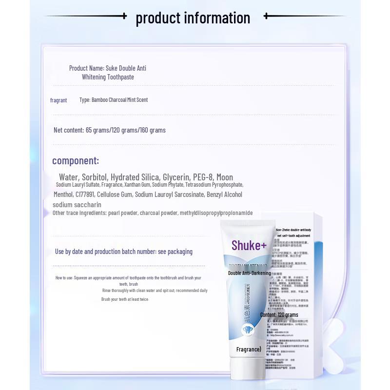 Shuke++ Dual-Action Whitening Toothpaste
